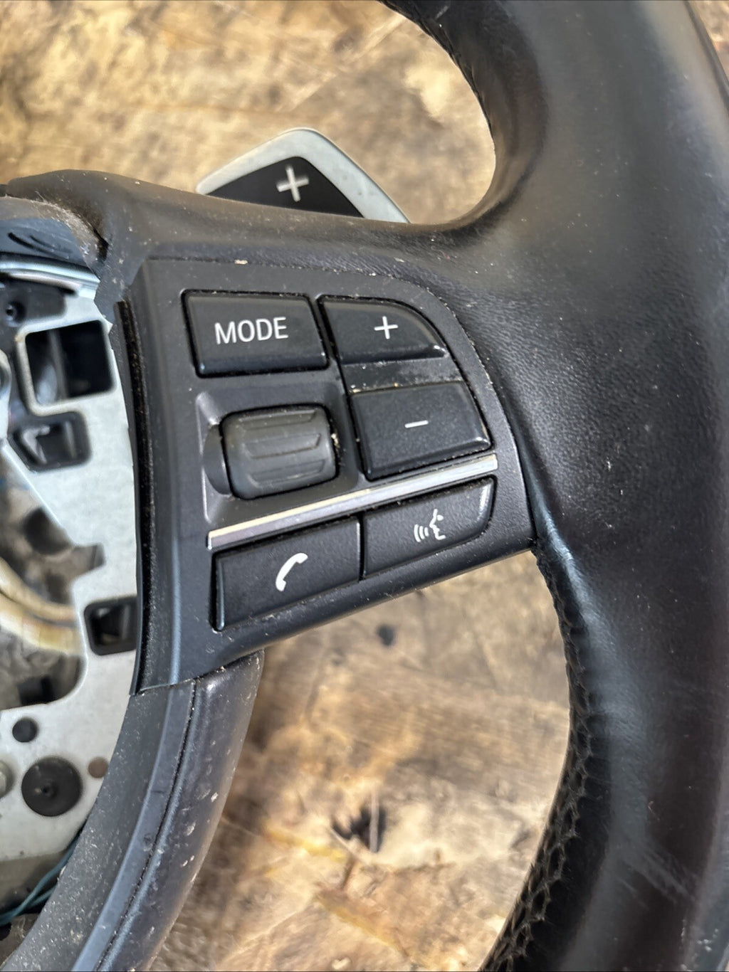 BMW F01 F02 F10 F11 M Sport Black Leather Steering Wheel OEM 6175430