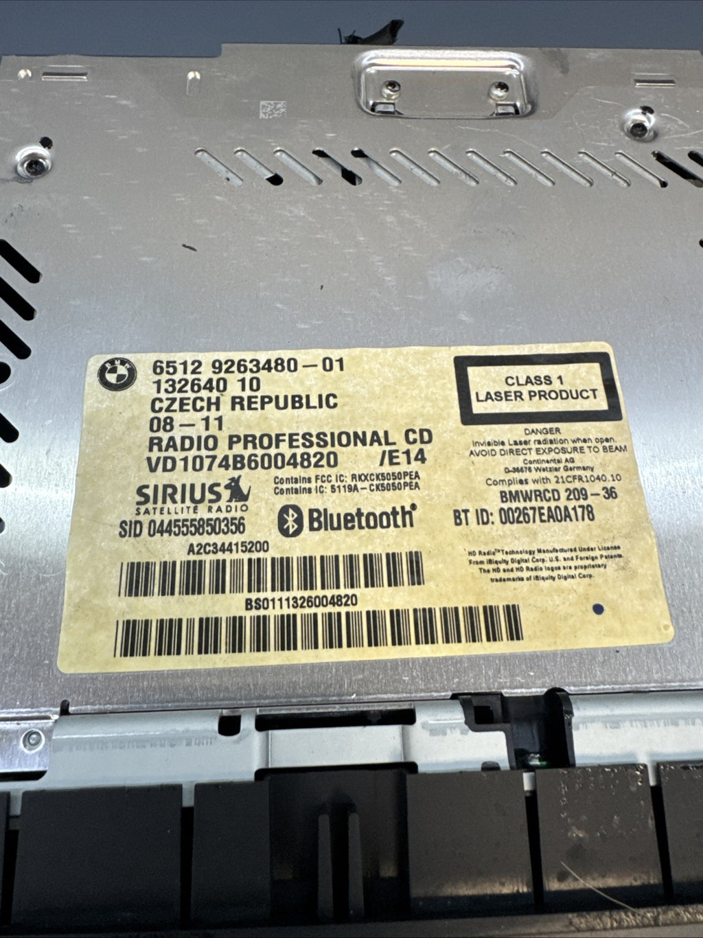 2008 - 2011 BMW 128i 135i 323i 328i 335i AM FM RADIO CD PLAYER 9263480 OEM 08-11