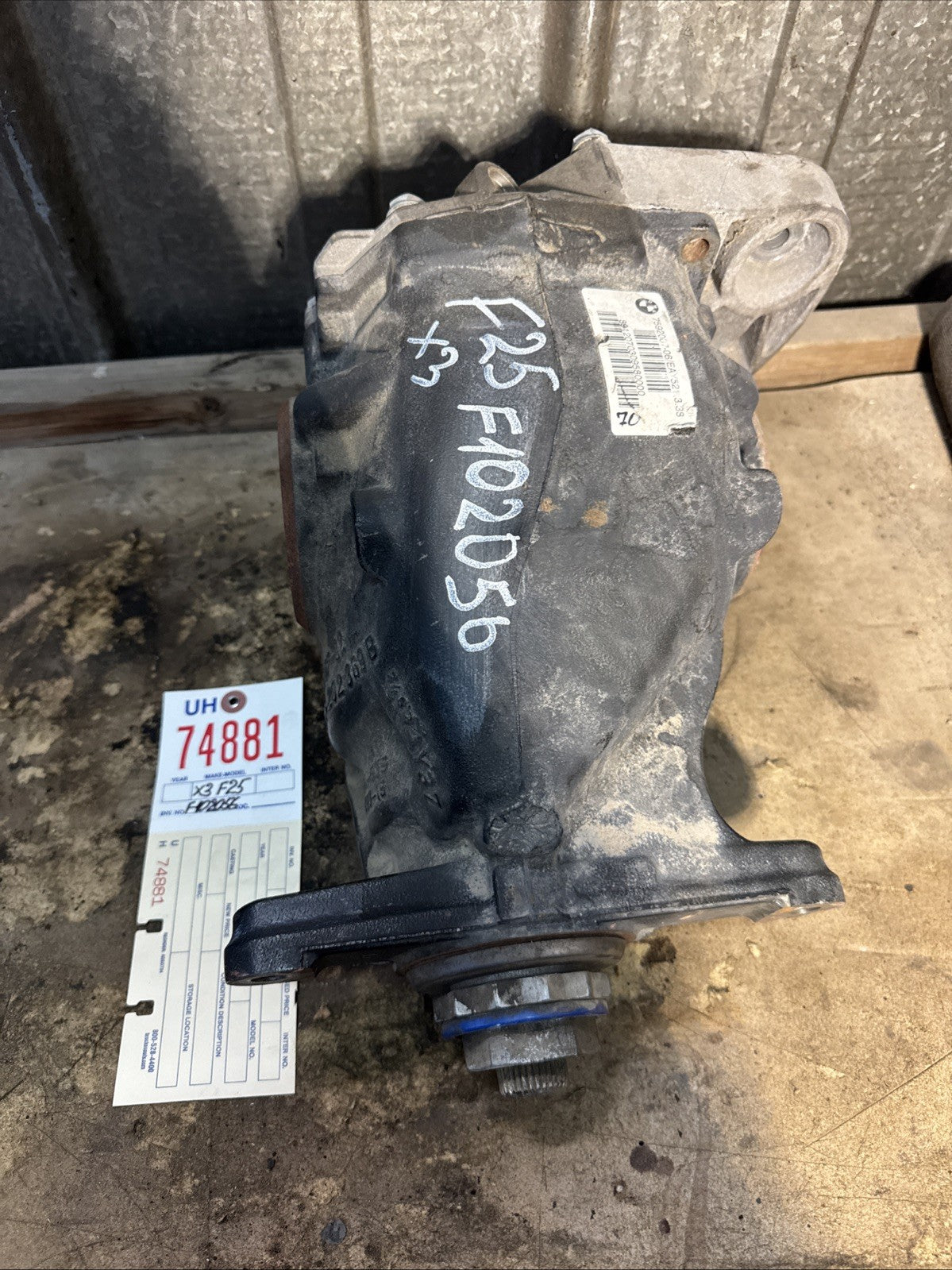 BMW REAR DIFFERENTIAL BMW X3 F25 FINAL DRIVE 3.38 7592007