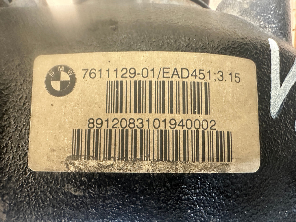 BMW 09-15 E84 X1 20i 20iX 28iX AUTO REAR DIFFERENTIAL FINAL 3.15 DRIVE 7611129