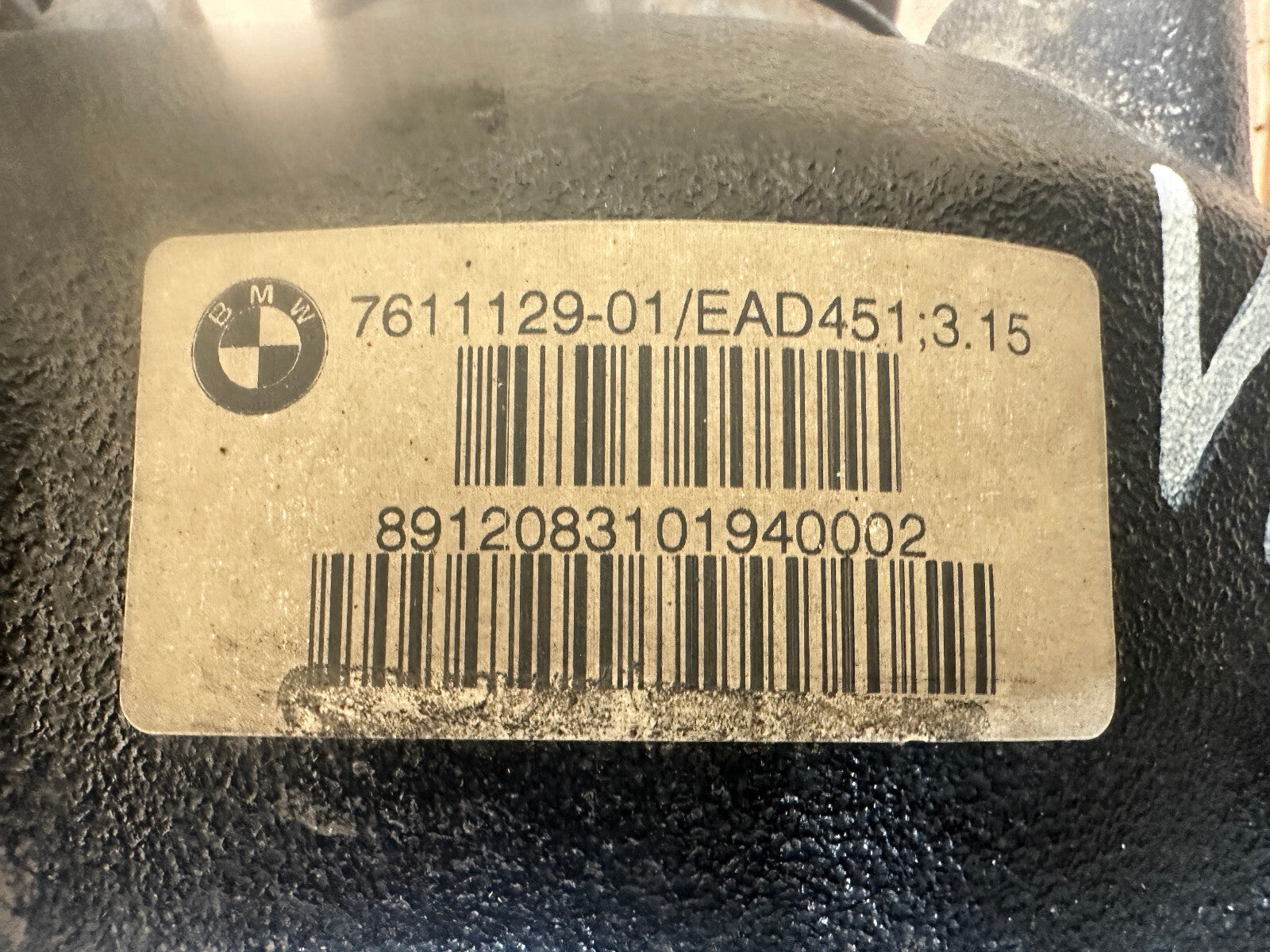 BMW 09-15 E84 X1 20i 20iX 28iX AUTO REAR DIFFERENTIAL FINAL 3.15 DRIVE 7611129