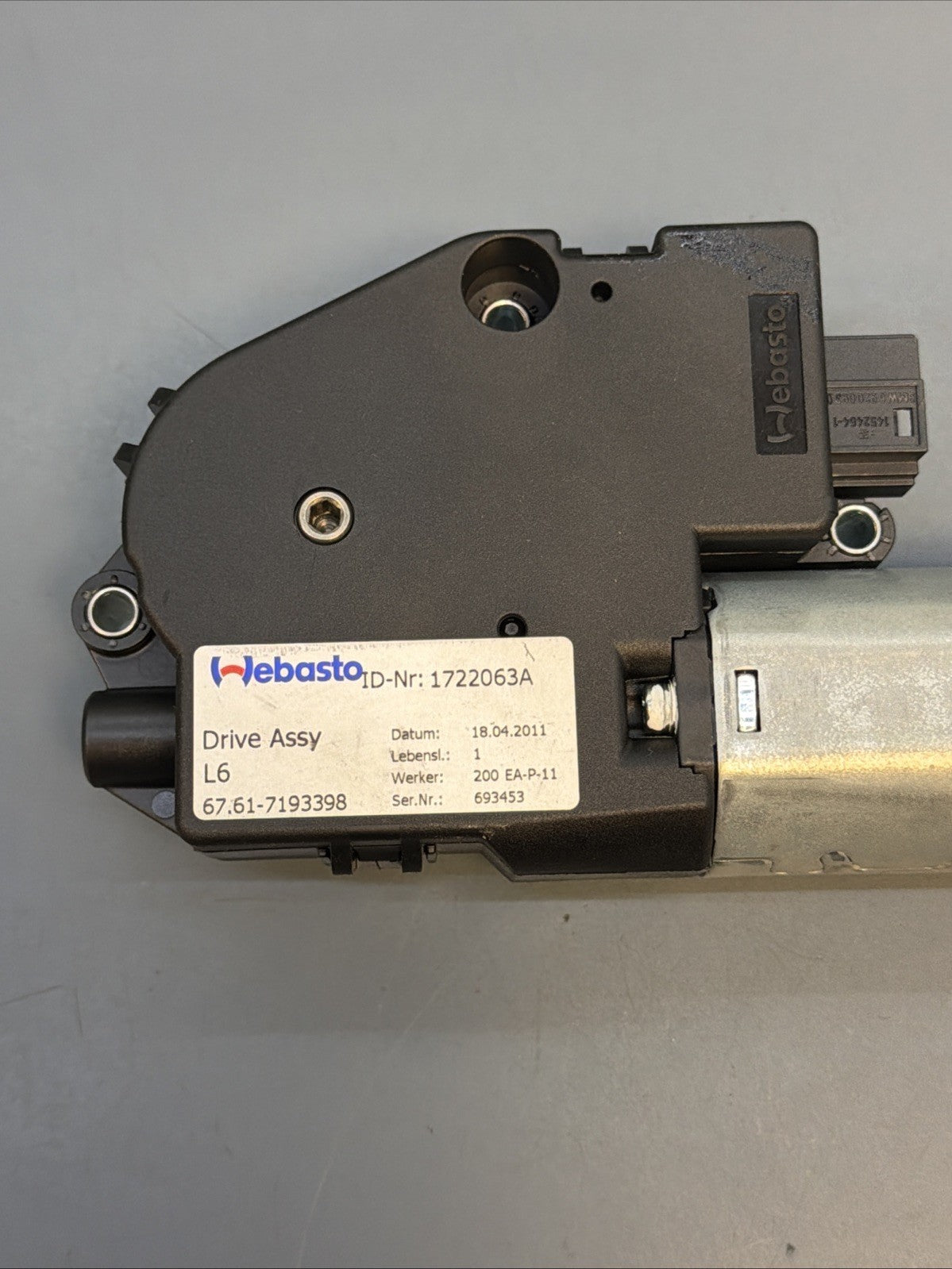 07-13 OEM BMW E90 E92 328 335 M3 Upper Sunroof Moon Roof Motor Unit 7193398