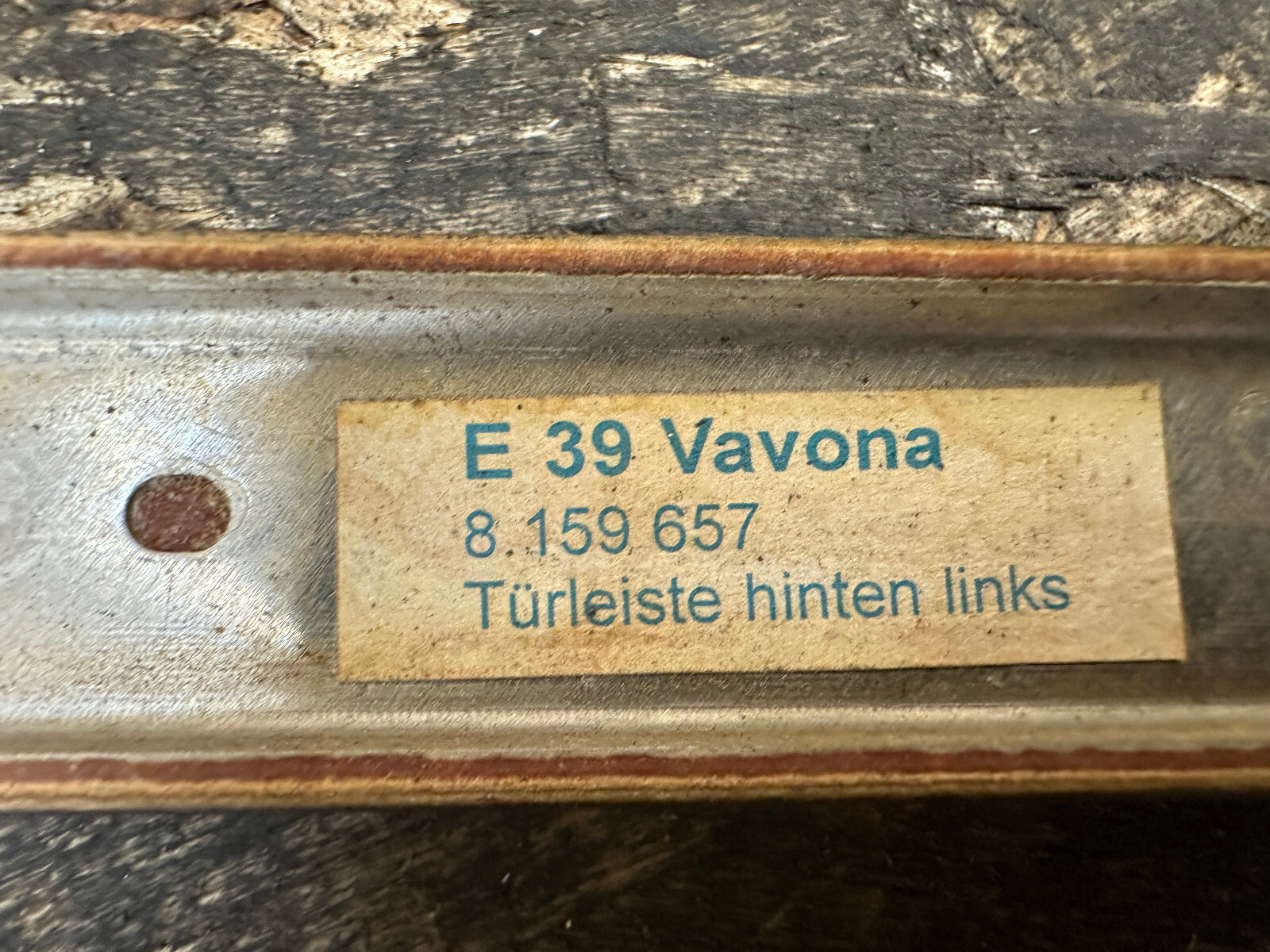 BMW 95-03 E39 5 SERIES LEFT+RIGHT VANOVA WOOD DOOR TRIM 2PC 8159658+8159657