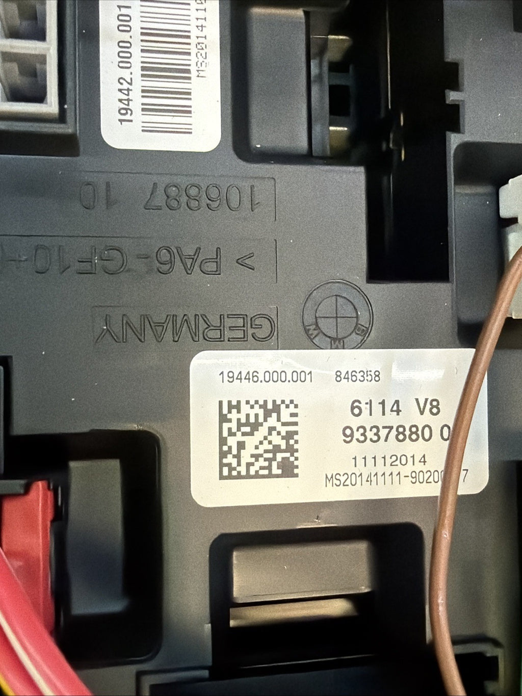 2013 - 2016 BMW F30 F32 F34 F36 F80 F82 M3 M4 REAR FUSE RELAY BOX MODULE 9337880