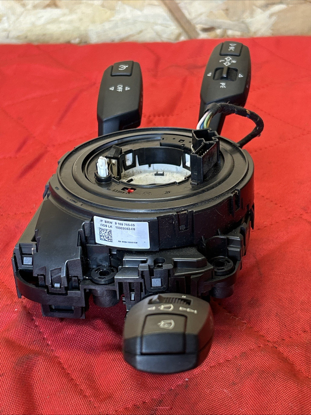 BMW 06-12 E90 STEERING COLUMN SWITCH MODULE HEATED W/ CLOCK SPRING OEM 9169755