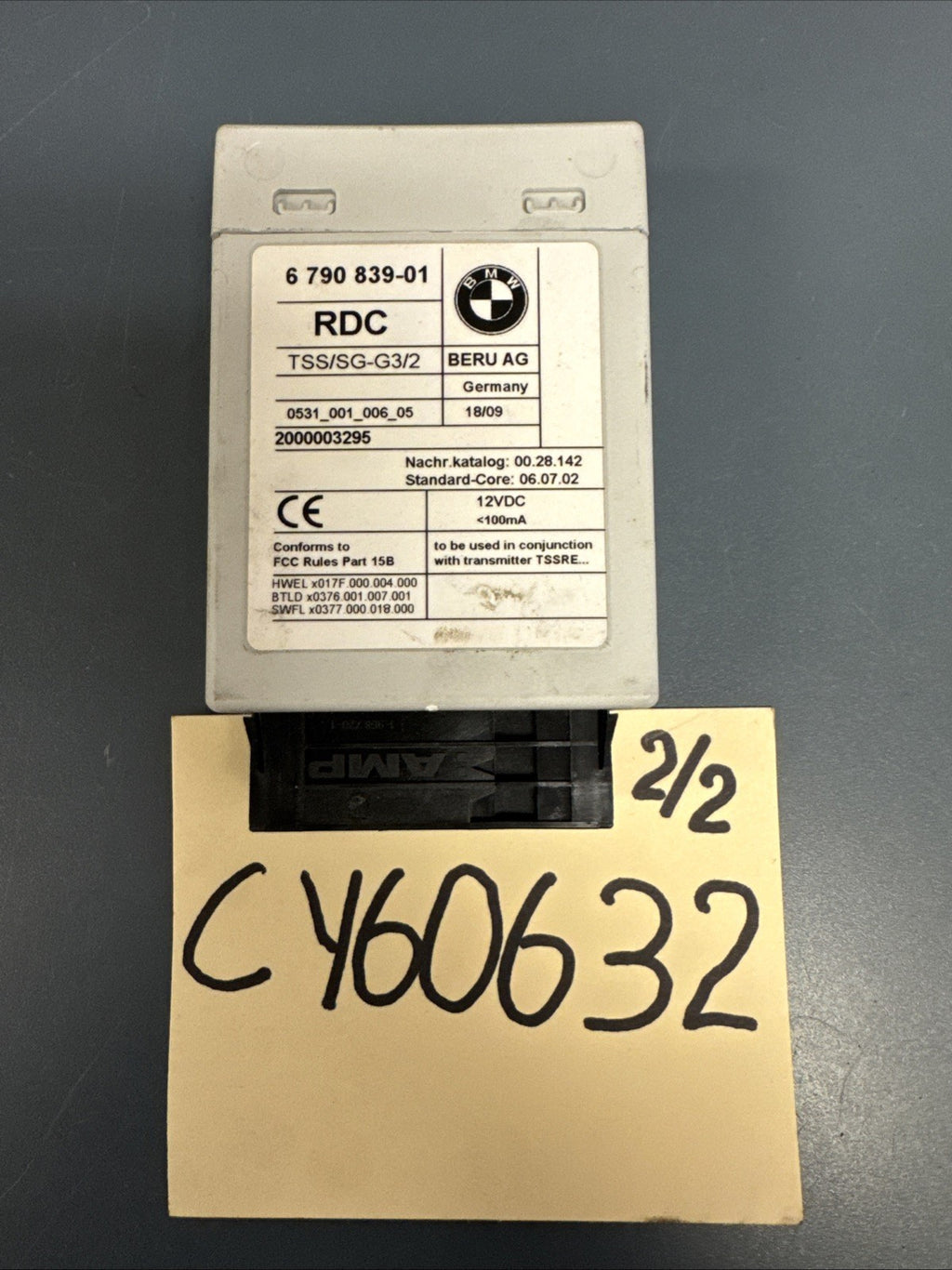 09-11 BMW 528i 535i 550i 740i 750i 760i F01 F10 TPMS CONTROL MODULE 6790839