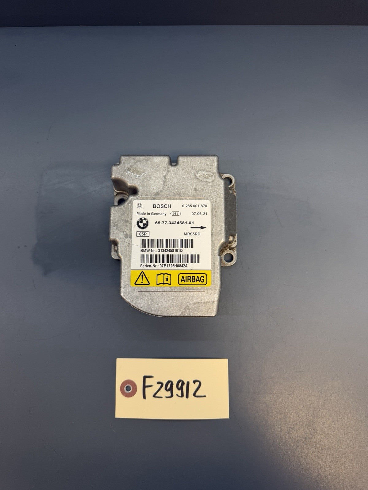 BMW 2003-2010 E83 X3 SRS CONTROL MODULE UNIT OEM 3424581