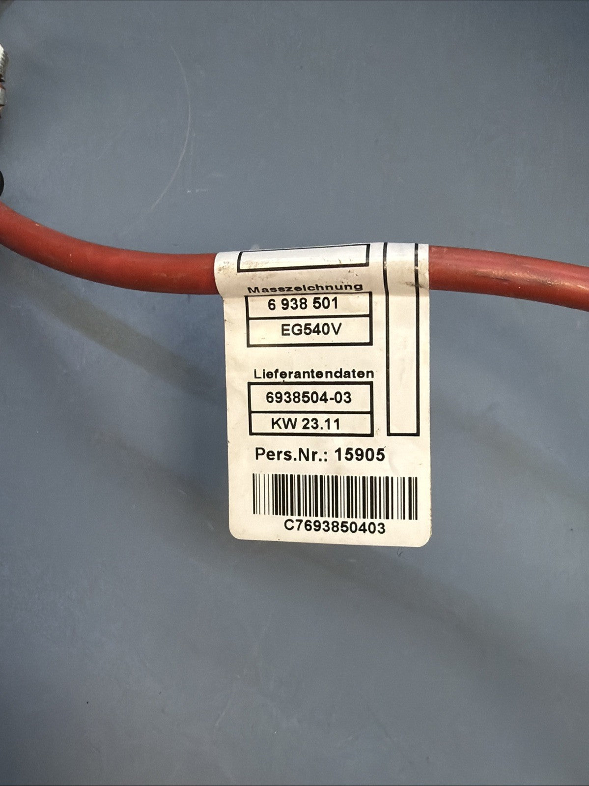 BMW 04-13 E90 3 SERIES POSITIVE BATTERY LEAD OEM 6938504/6938501