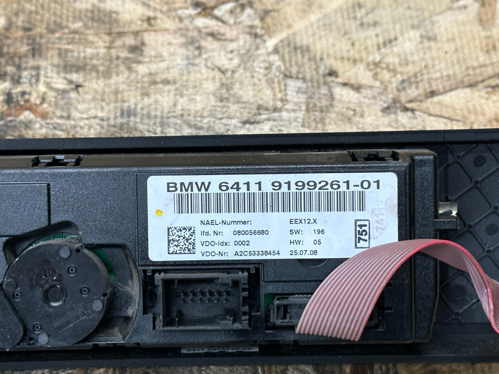 BMW 06-10 E90 E92 PRE LCI AV HEATER CLIMATE CONTROL W HILL DECENT OEM 9199261