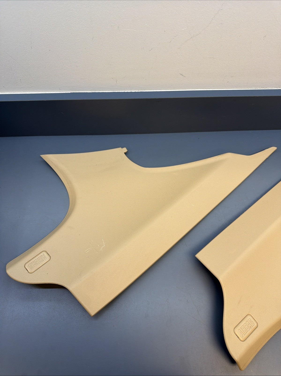 06-11 BMW 328i 335 E90 Rear Left Right C-Pillar Cover Trim BEIGE 7249659 7249660