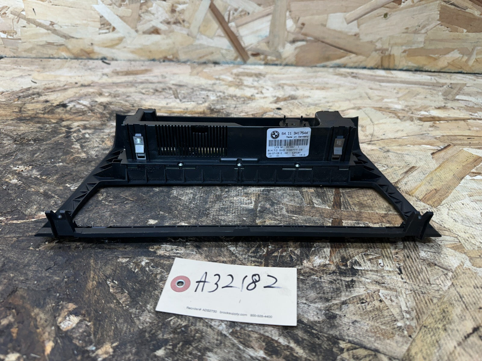 BMW 03/10 E83 X3 FRONT CENTER CONSOLE CLIMATE CONTROL PANEL BLACK OEM 3417544