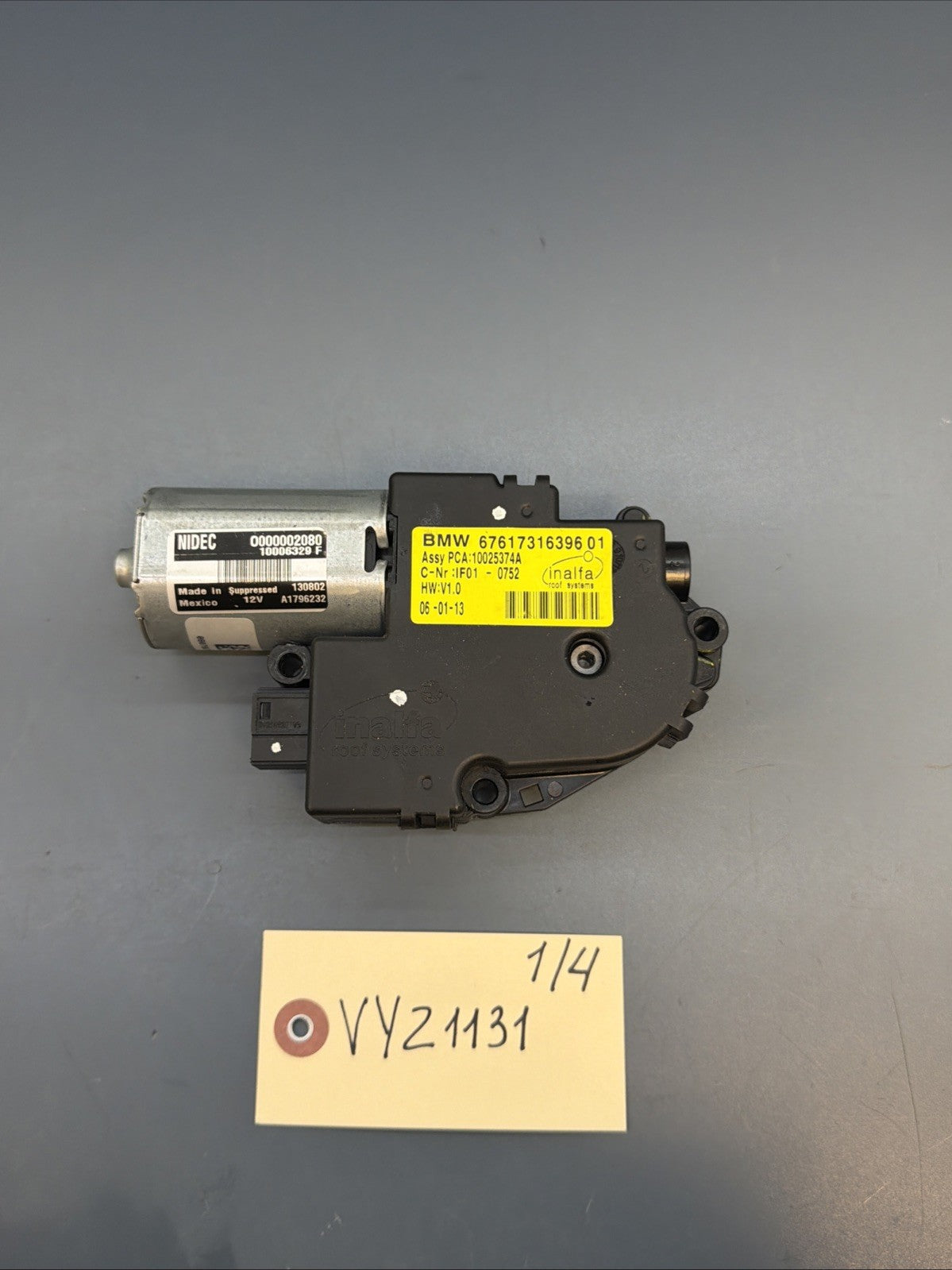 2011-2018 BMW X1 X3 X4 X5 Panoramic Sunroof Drive Motor 7316396 OEM