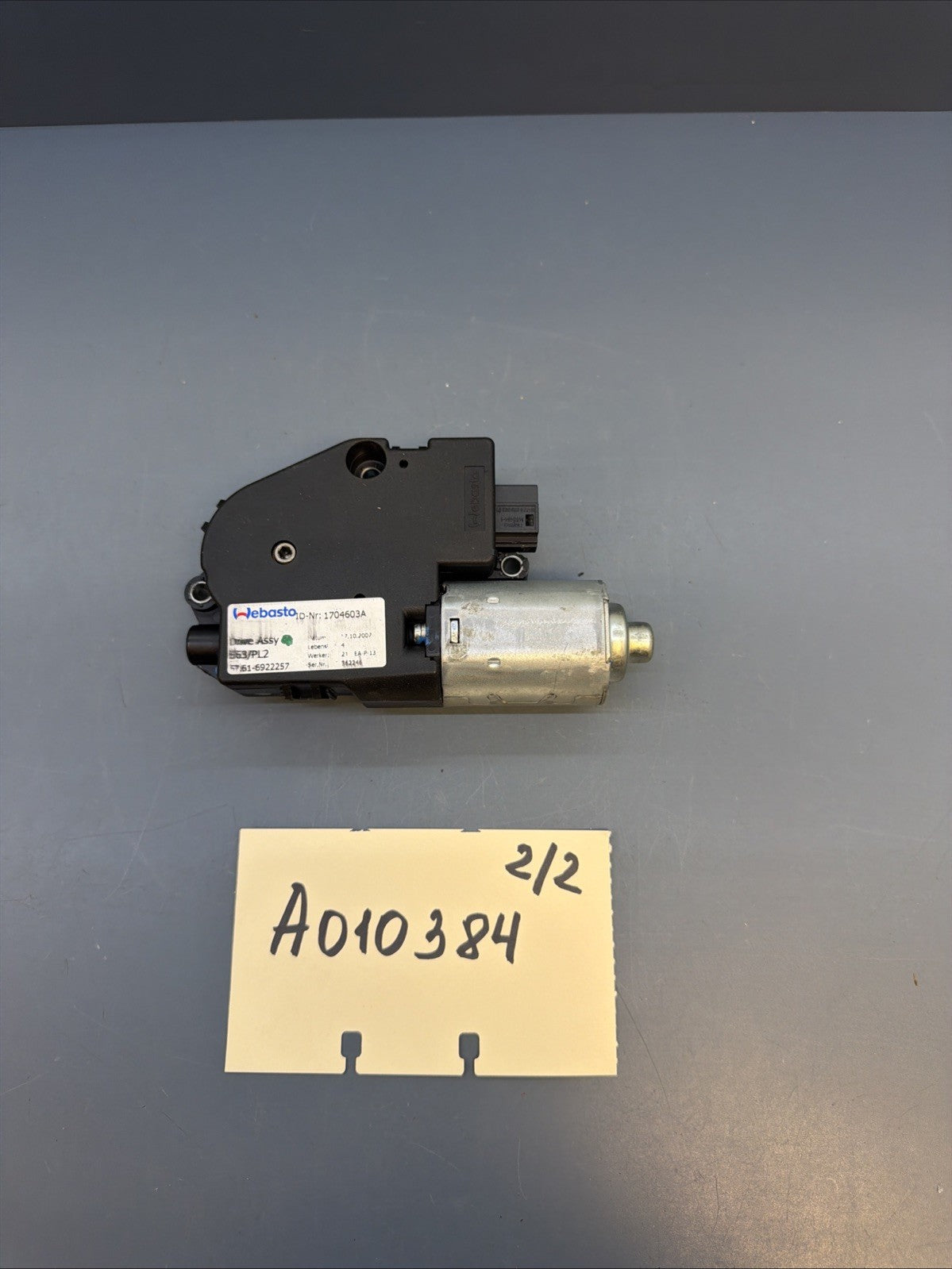 05-13 BMW E63 E82 E90 E92 SUNROOF MOON ROOF MOTOR UNIT 6922257 OEM