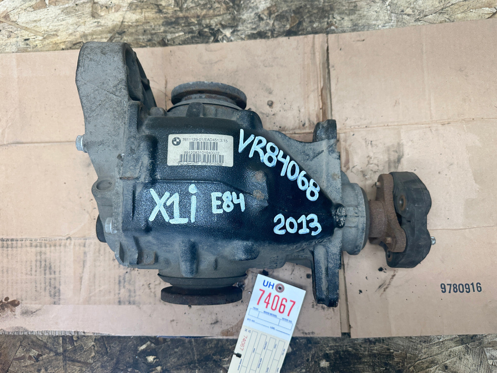 BMW 09-15 E84 X1 20i 20iX 28iX AUTO REAR DIFFERENTIAL FINAL 3.15 DRIVE 7611129