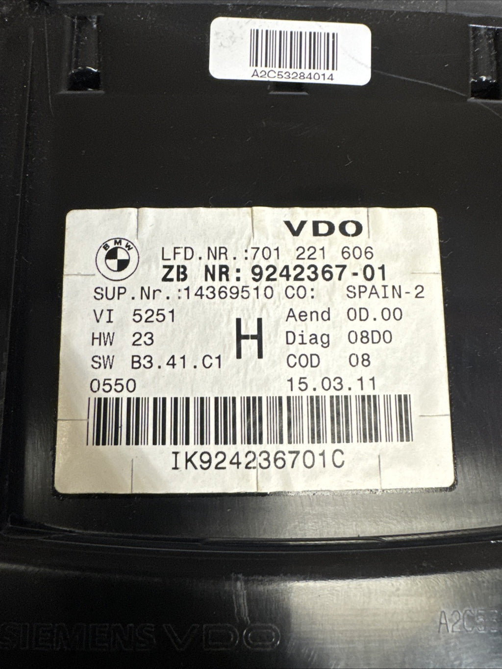 2011-2013 BMW 328I XDRIVE SPEEDOMETER INSTRUMENT CLUSTER GAUGE OEM 9242367