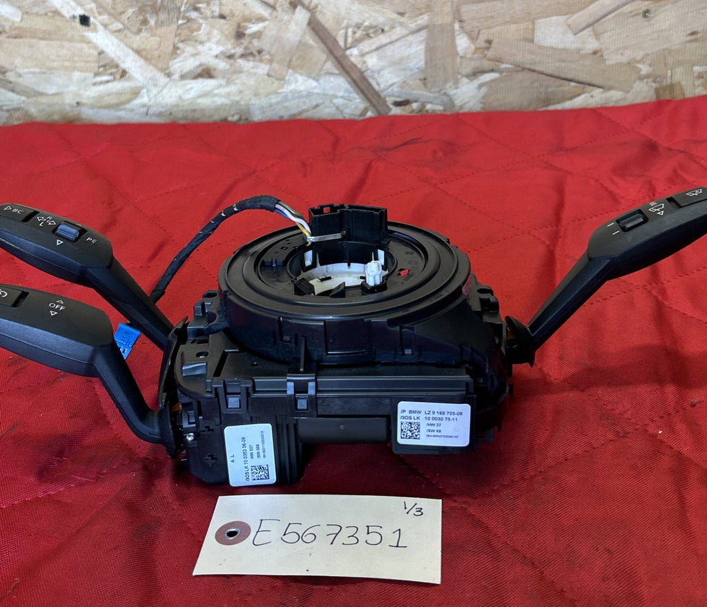 BMW 06-12 E90 STEERING COLUMN SWITCH MODULE HEATED W/ CLOCK SPRING OEM 9169755
