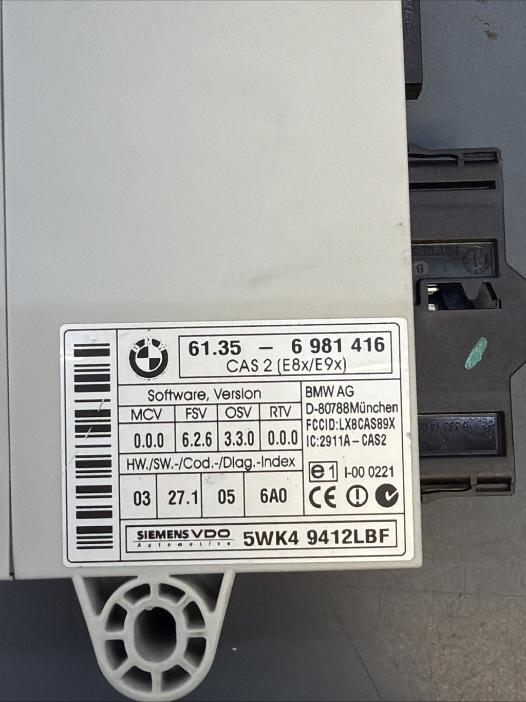 '06-08 BMW E60 E90 325i N52 Engine ECU DME MSV70 CAS Ignition Key Set 7561817