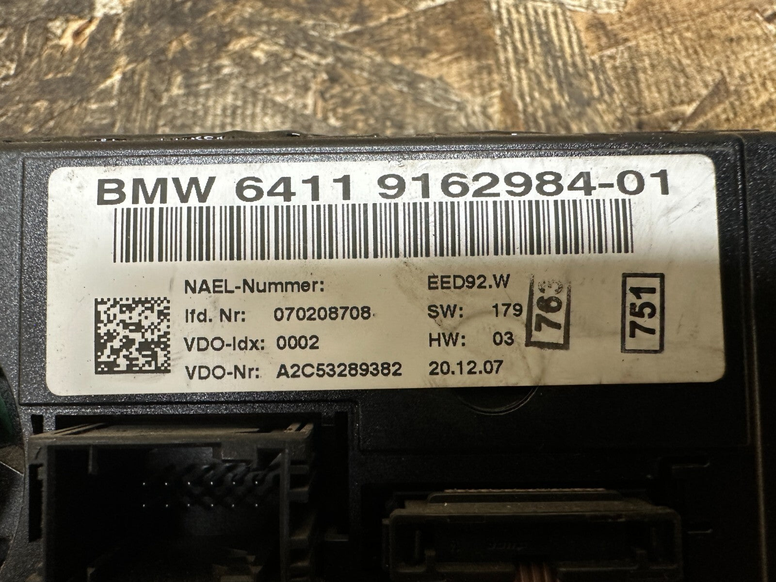 BMW 06-12 E90 AC HEATER CLIMATE CONTROL SWITCH PANEL W HEATED SEATS OEM 9162984