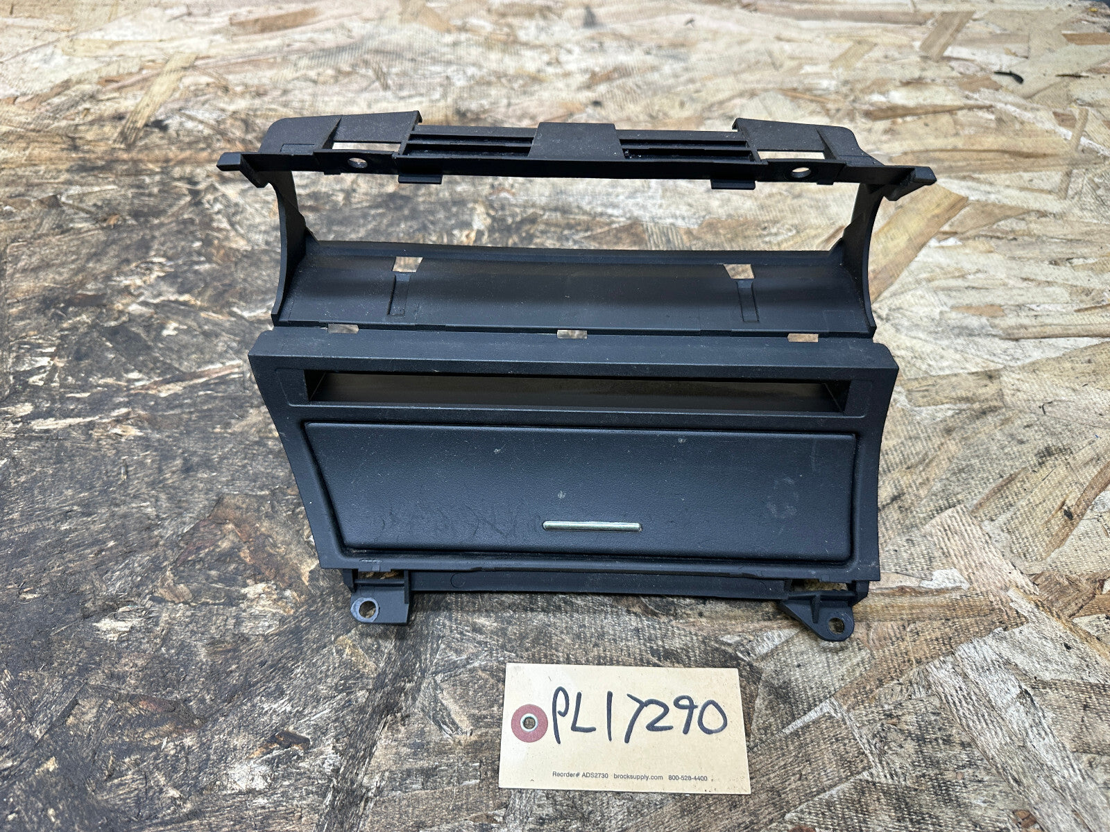 BMW 99-06 E46 3 SERIES BLACK CENTER STOREAGE TRIM+TRAY OEM 8268887+8268888