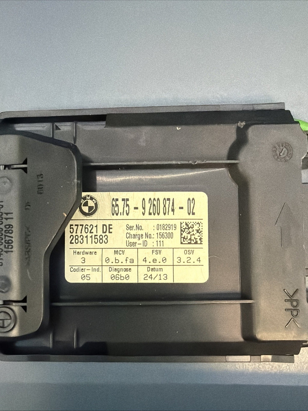BMW X1 (E84) ANTI-THEFT ULTRASONIC ALARM SENSOR MODULE 9260874 GRAY