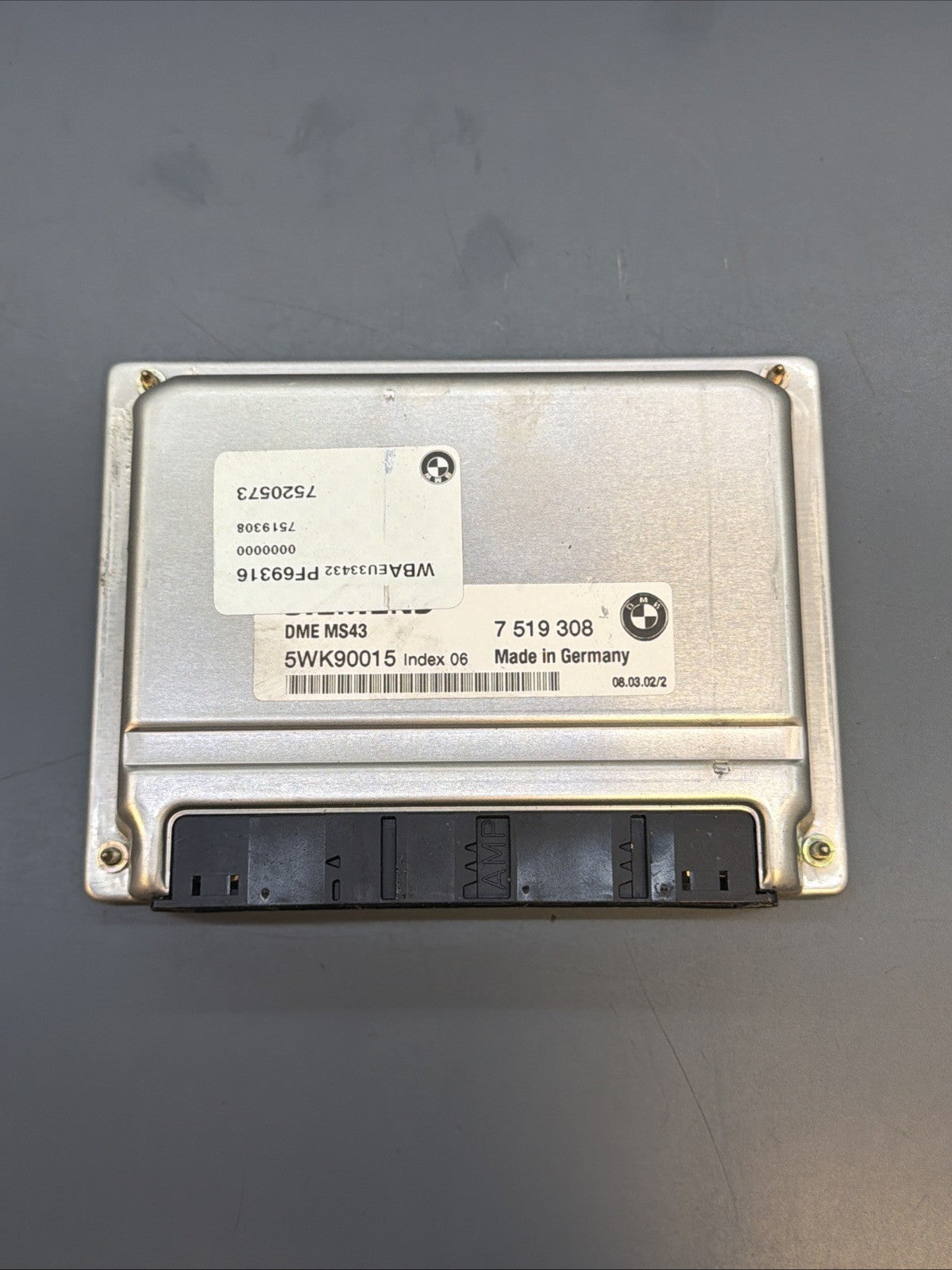 2001-2006 BMW E46 325i 330i M54 Siemens MS43 DME Engine Control Module 7519308