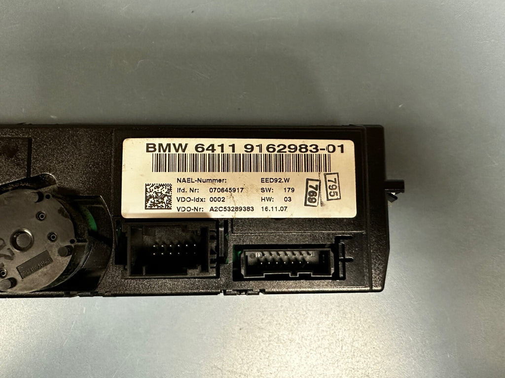 Bmw E90 Front Center Console Ac Climate Temperature Control Oem 9162983