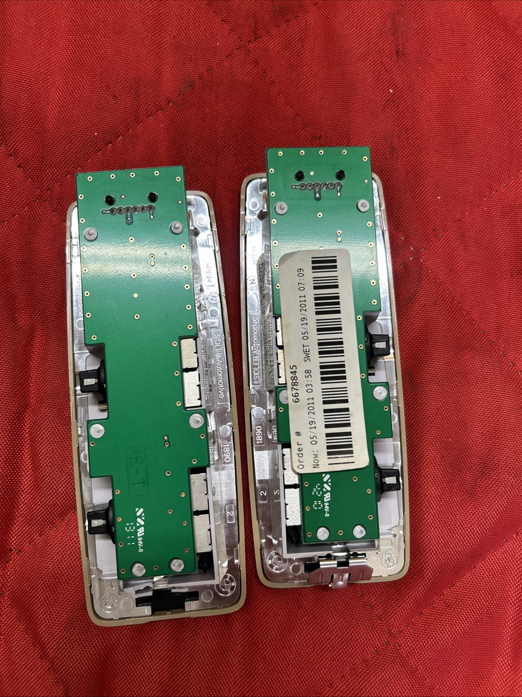 11-17 BMW X3 F25 READING LIGHT LAMP PAIR 9216821 9216822 BEIGE