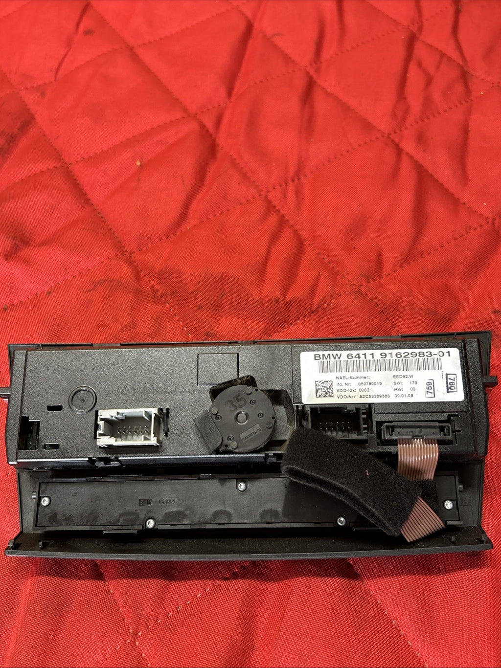 07-09 BMW E90 E93 E93 3 SERIES AC HEATER CLIMATE CONTROL TEMPERATURE OEM 9162983
