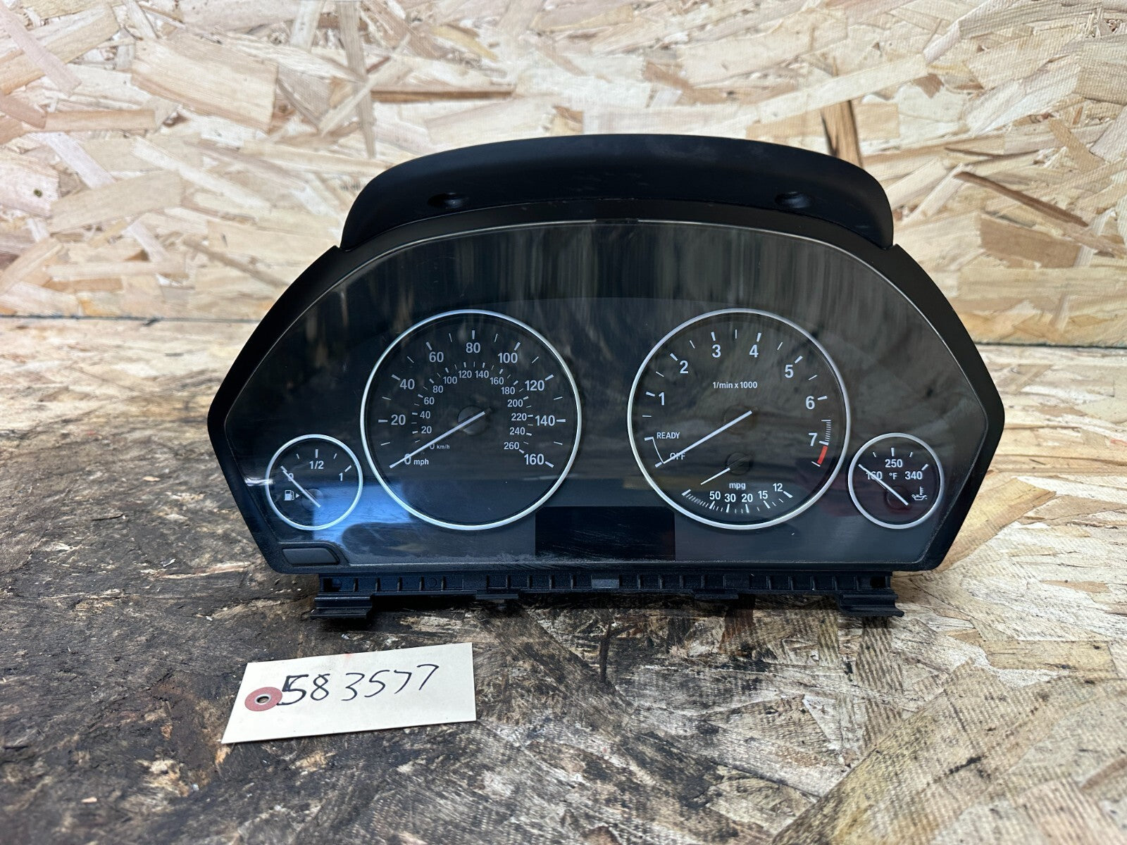 BMW F30 3 SERIES 2012-2015 SPEEDOMETER GAUGE CLUSTER MPH BLACK OEM 9232894