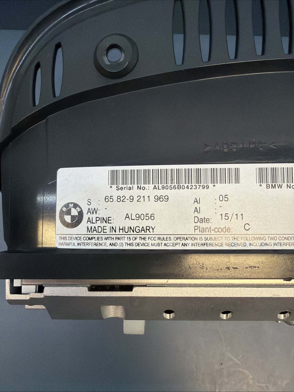 BMW 04-13 E90 E60 E63 3 5 6 SERIES iDRIVE NAVIGATION INFORMATION SCREEN 9211969