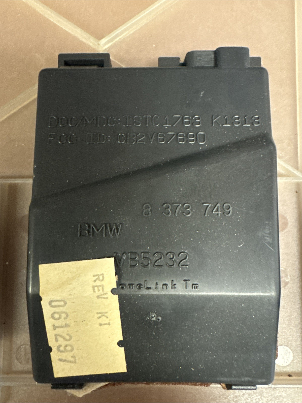 Bmw E38 740 750 530 540 Front Upper Sliding Roof Switch Cover Trim Beige Oem