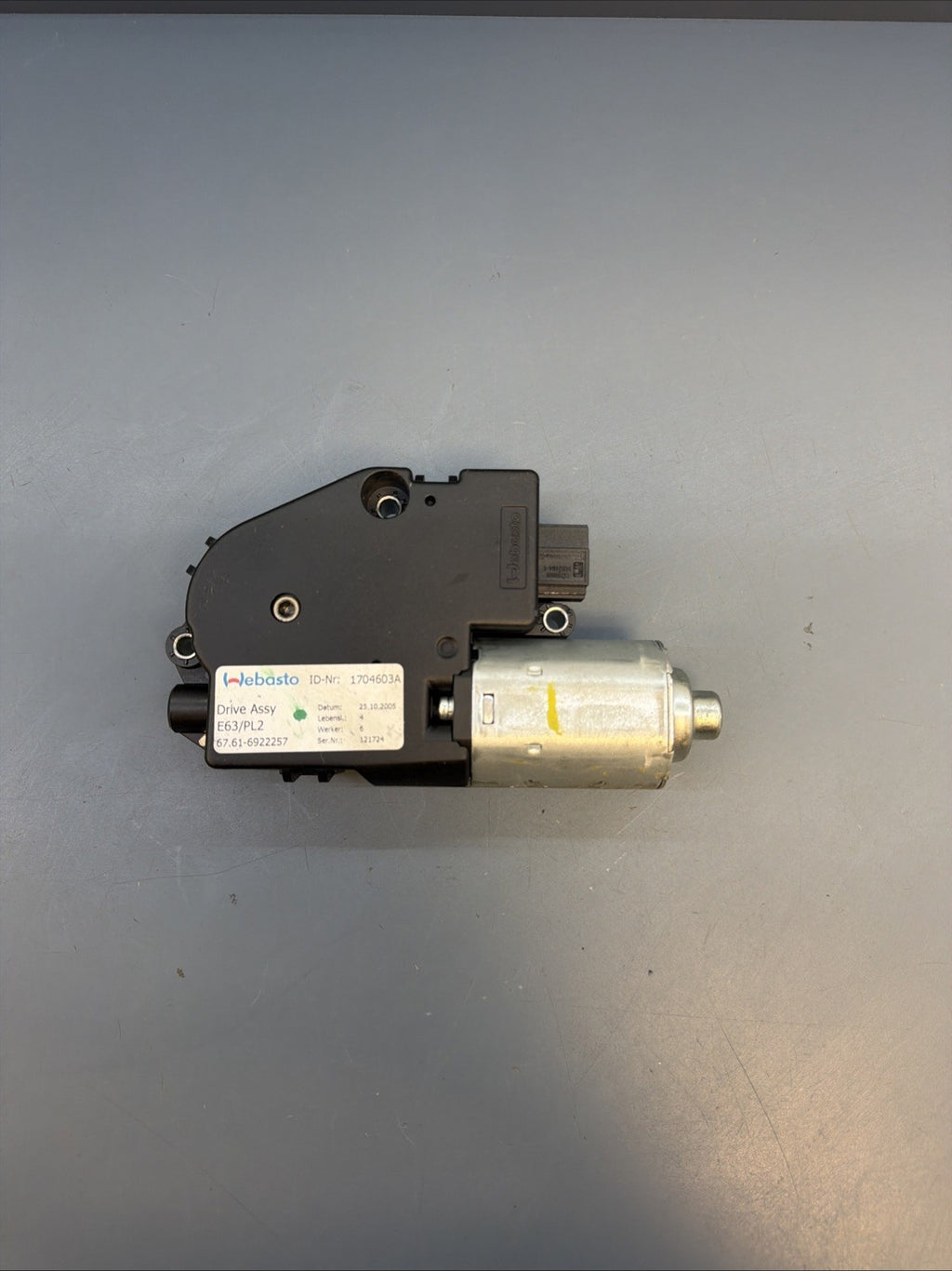 05-13 BMW E63 E82 E90 E92 SUNROOF MOON ROOF MOTOR UNIT 6922257 OEM