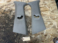 BMW 11-17 F25 X3 LEFT AND RIGHT B PILLAR GRAY TRIM PANEL SET OEM 9169305/306