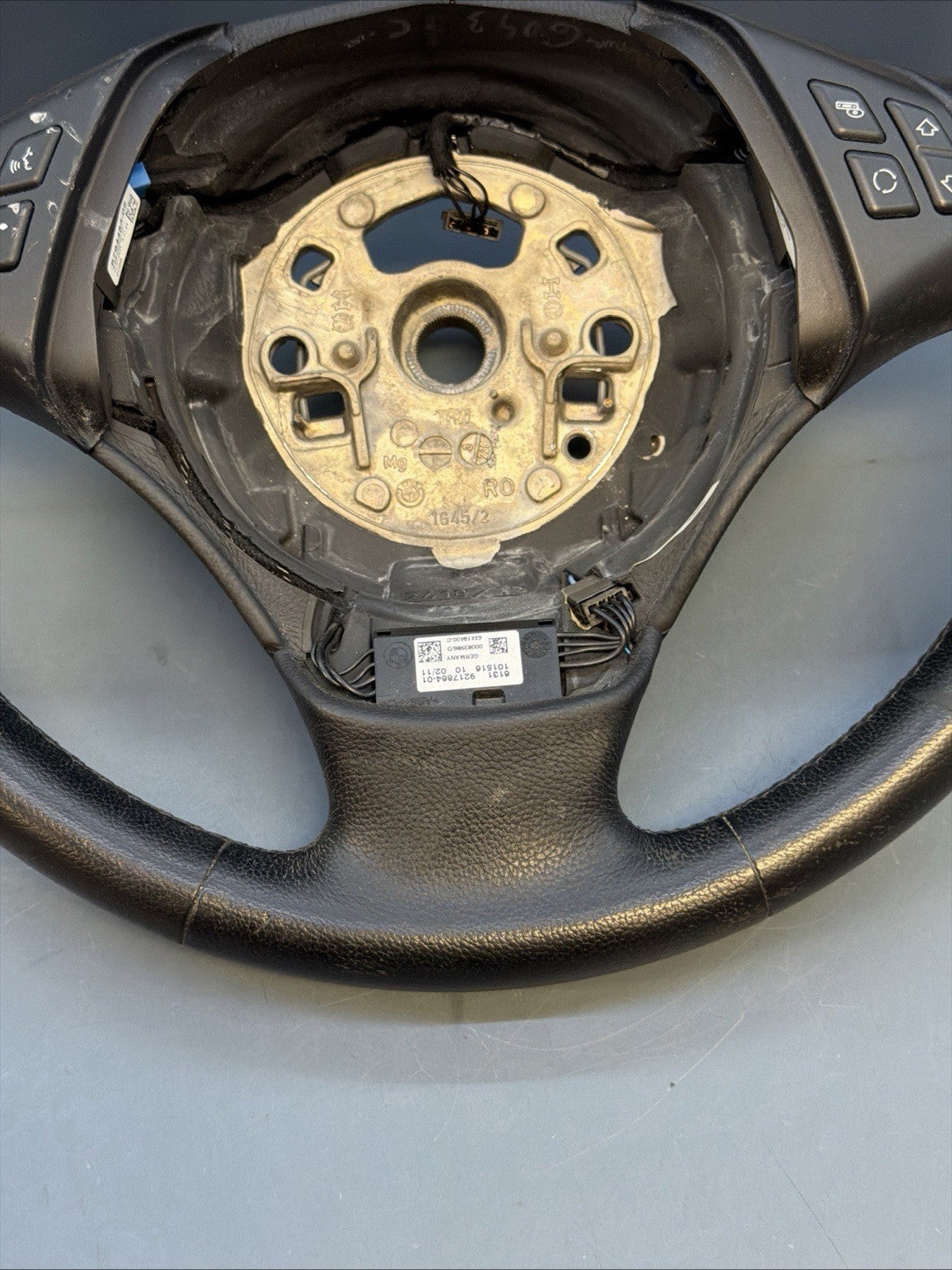 BMW 2006-2012 E90 E9X 3 SERIES BLACK LEATHER STEERING WHEEL OEM 3375E901