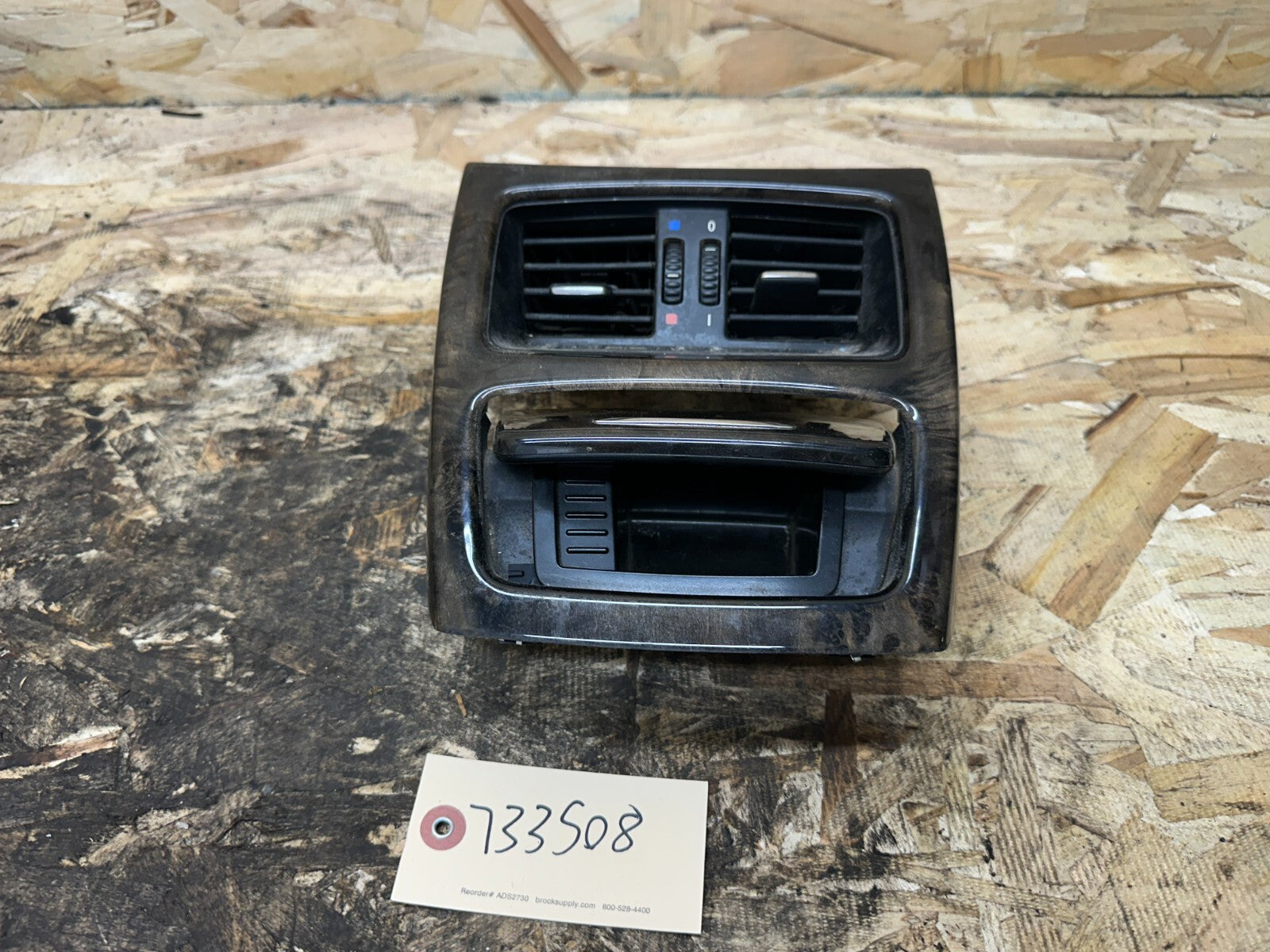 BMW 2006-2013 E9X 3 SERIES REAR PASSENGER AIR VENT+TRIM BAMBUS WOOD OEM 7129556