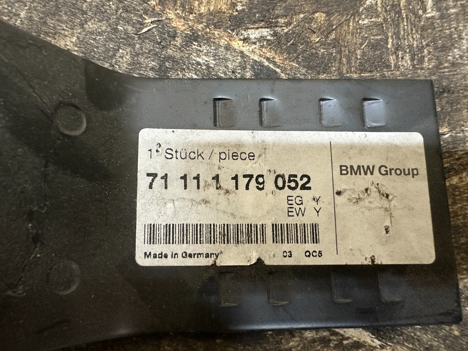 BMW 1999-2006 E46 SPAIR TIRE WHEEL CHOCK SINGLE OEM 1179052