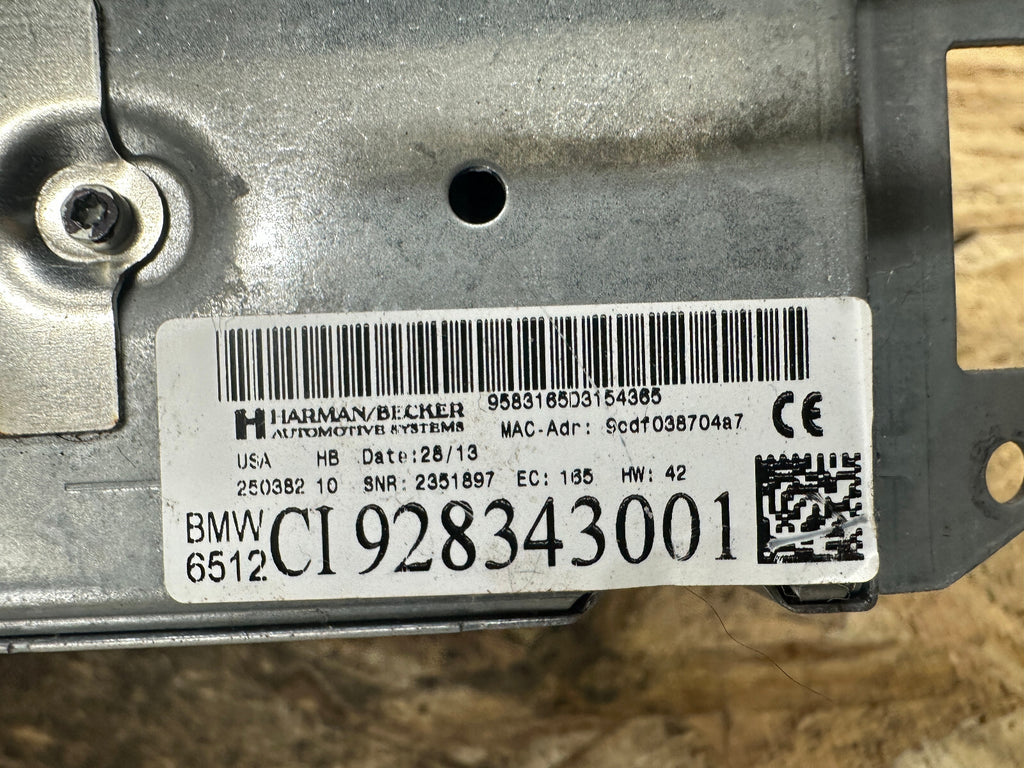 BMW 09-15 E84 X1 AM FM RADIO SATELLITE RECIEVER HEAD UNIT OEM 928343001
