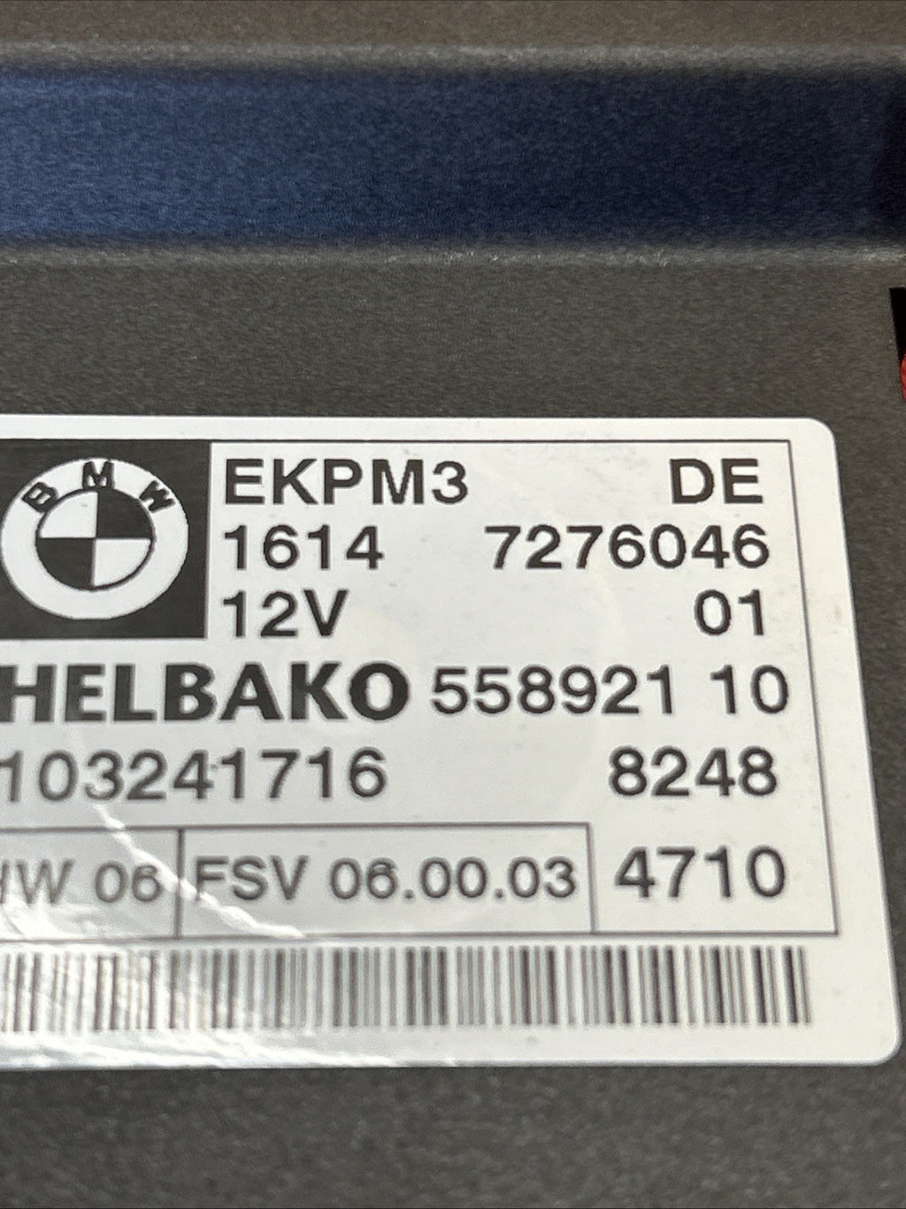 07-13 BMW E92 E93 135i 328I 335I FUEL PUMP CONTROL MODULE UNIT 7276046 OEM