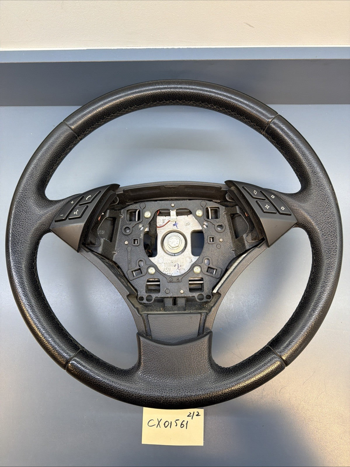 BMW E60/E61 5 SERIES BLACK LEATHER STEERING WHEEL OEM BMW 6078894