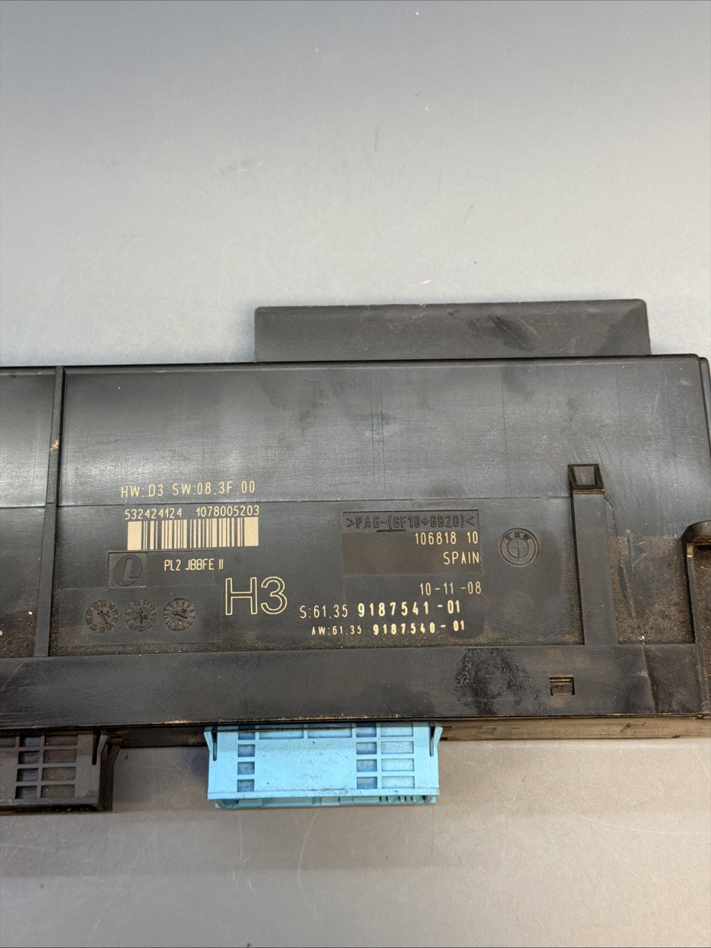 07-13 BMW E90 E92 E93 335i PL2 JBFE2 COMFORT BODY CONTROL MODULE BCM BCU 9187541