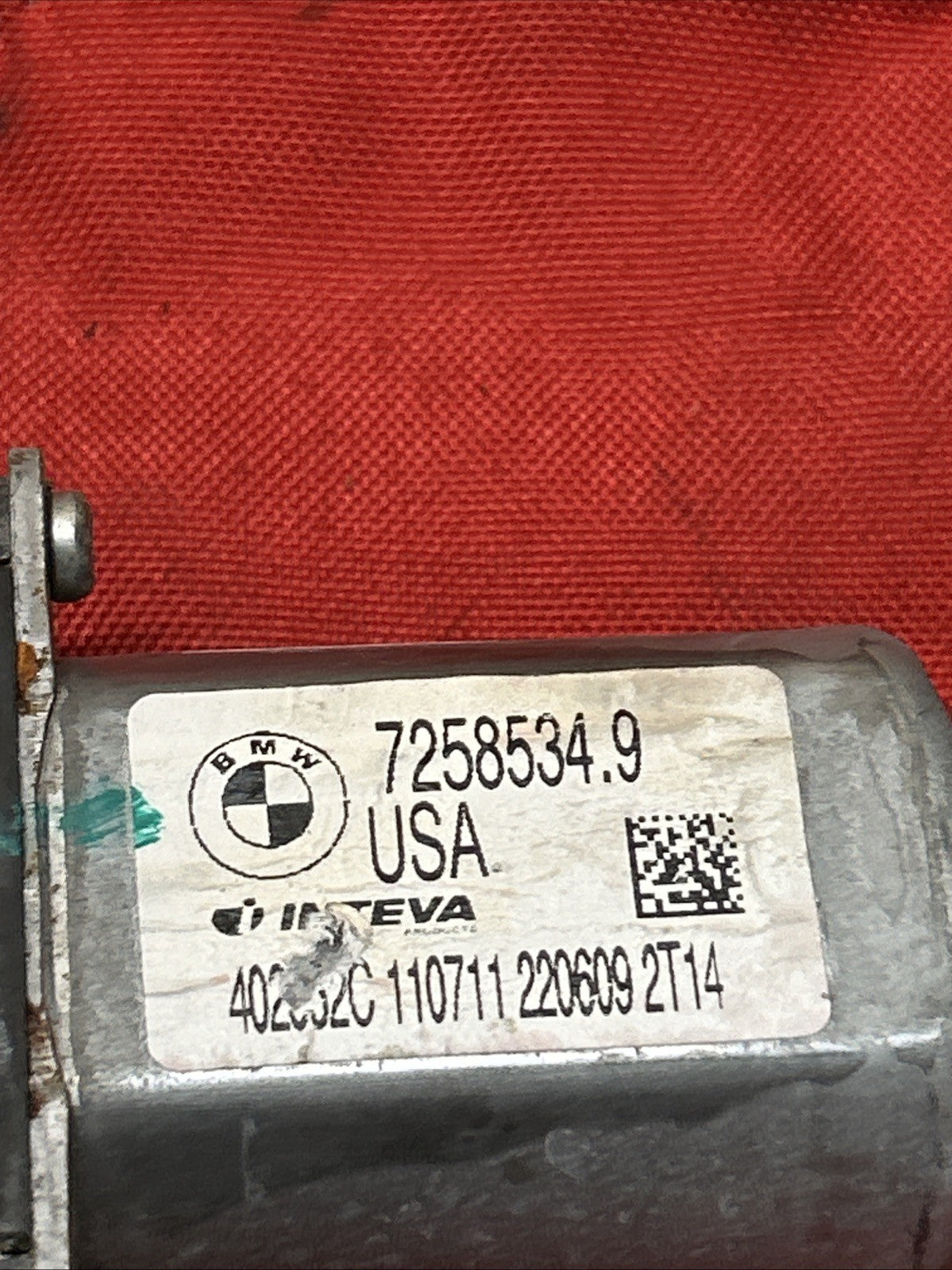 2011-2013 BMW F25 F26 X3 X4 Front Right Window Motor OEM 7258534