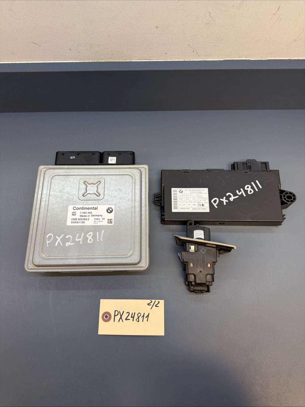BMW 328I 128I E90 E92 E93 E82 N52 ENGINE ECU SET DME MSV80 CAS3 KEY SET 7594483