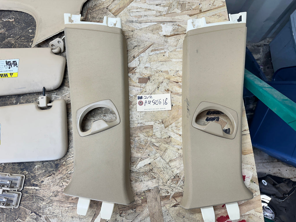BMW 06-13 E90 3 SERIES BEIGE INTERIOR TRIM PIECE SET 12 PC 7058336+7058341+MORE