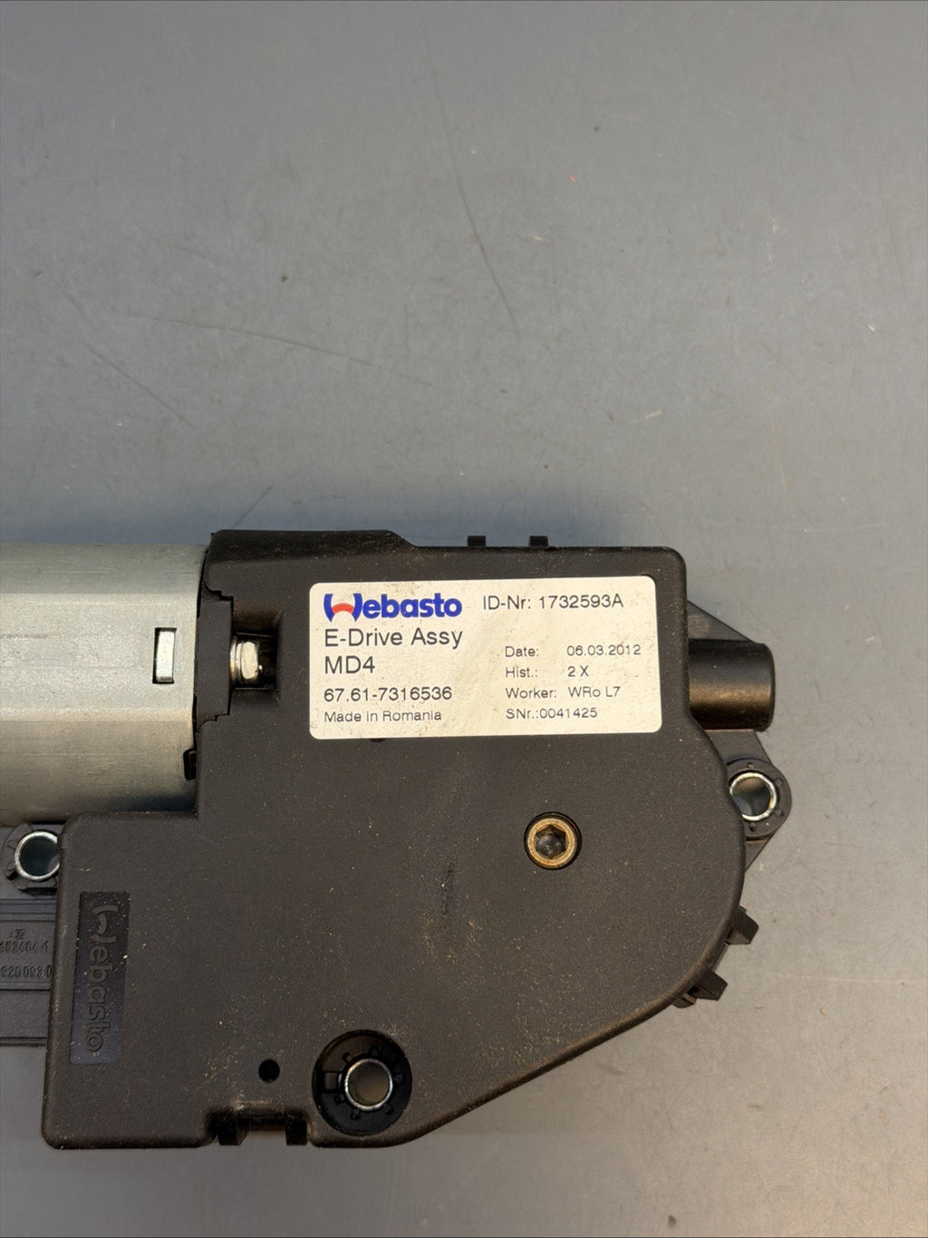 12-18 BMW 3-Series 320i 330i 340i 328i 335i F30 F31 Sun Roof Motor Drive 7316536