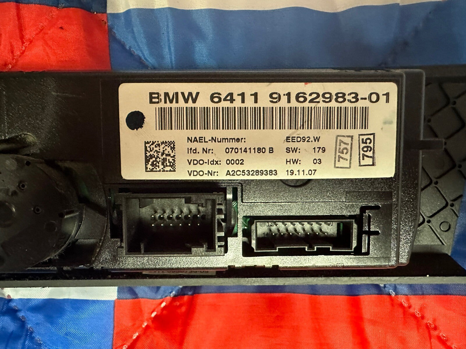 07-09 BMW E90 E93 E93 3 SERIES AC HEATER CLIMATE CONTROL TEMPERATURE OEM 9162983