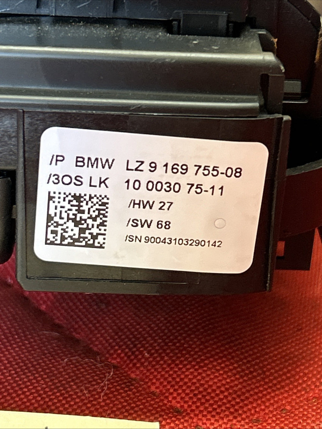 BMW 06-12 E90 STEERING COLUMN SWITCH MODULE HEATED W/ CLOCK SPRING OEM 9169755