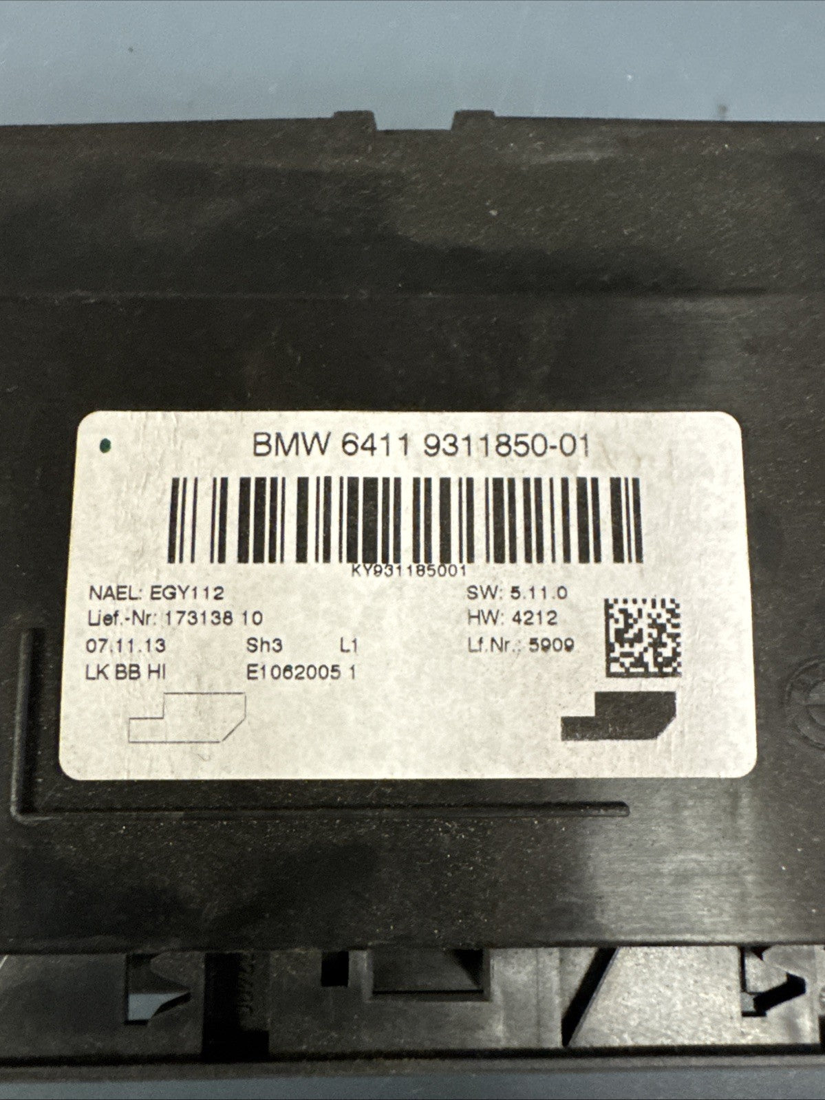 2012-2016 BMW 328i F30 AC HEATER CONTROL MODULE 9311850 OEM