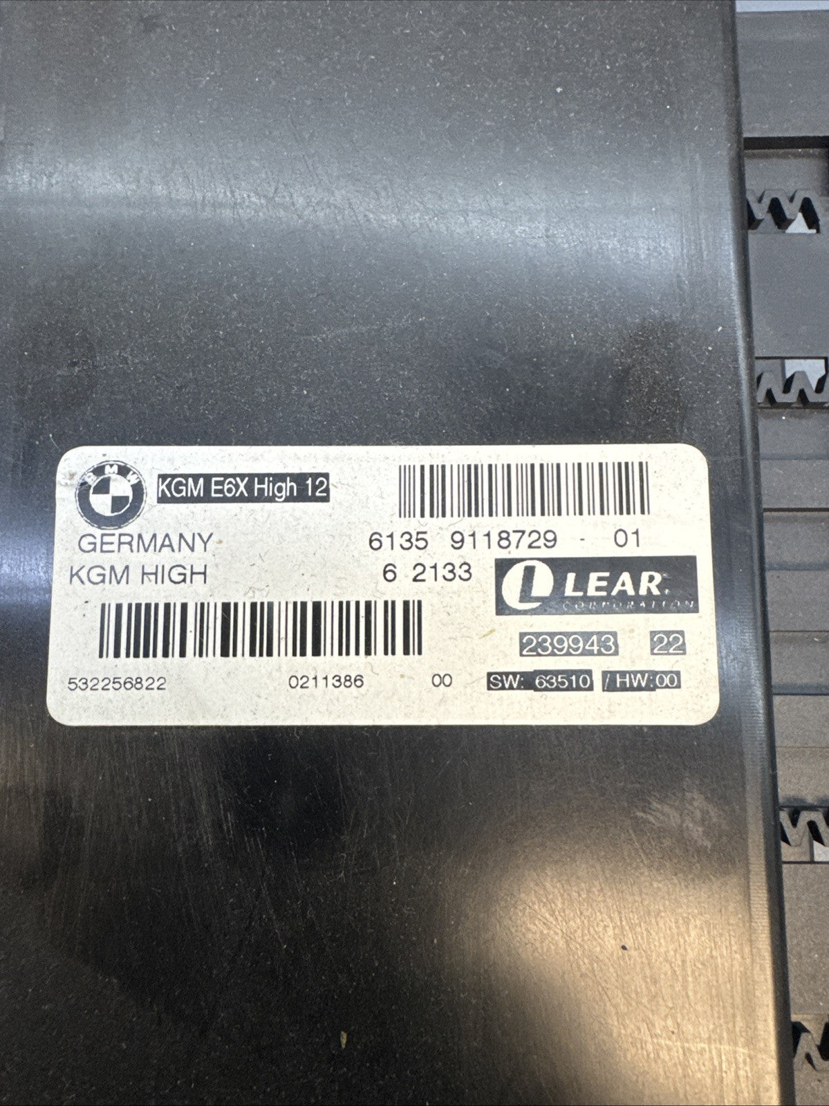 06-10 BMW E60 E64 650i 550i ECU Body Gateway Control Module Unit 9118729 OEM