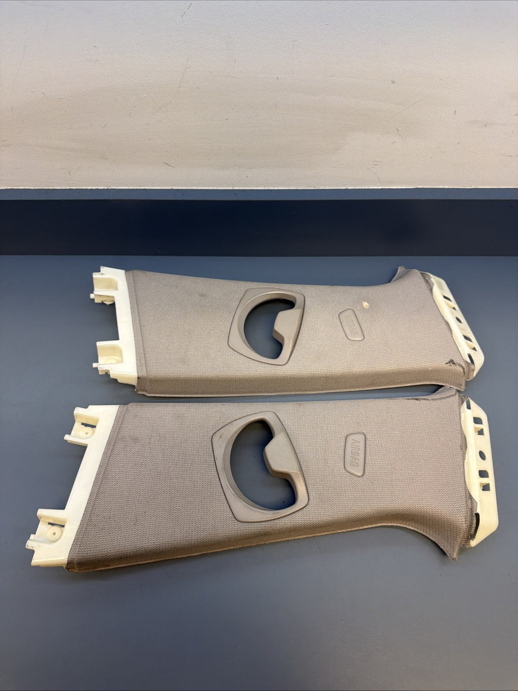 12-18 BMW F30 3-SERIES SET OF 2 CENTER B PILLAR TRIM COVER GRAY 7220998 7220997