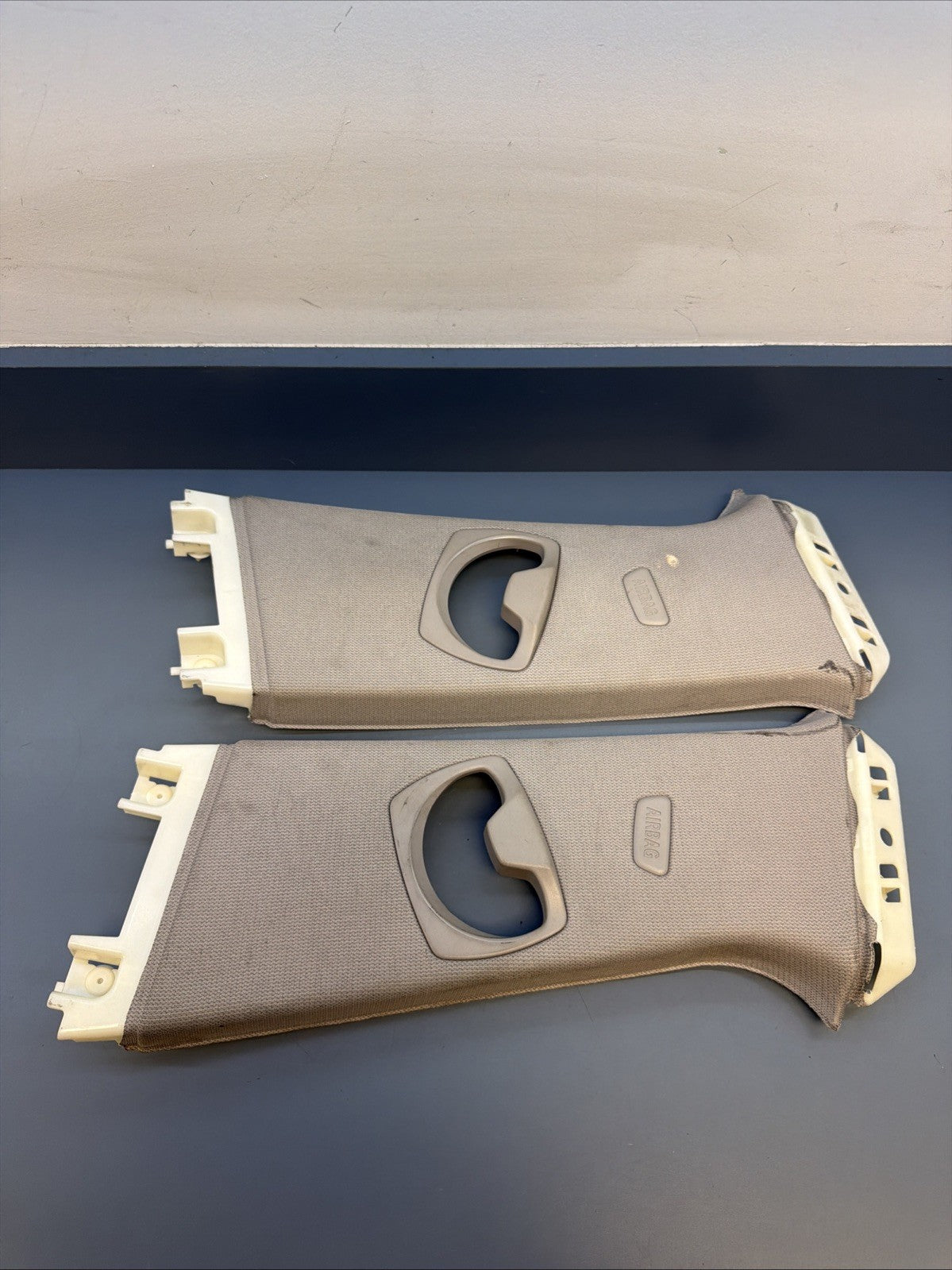 12-18 BMW F30 3-SERIES SET OF 2 CENTER B PILLAR TRIM COVER GRAY 7220998 7220997